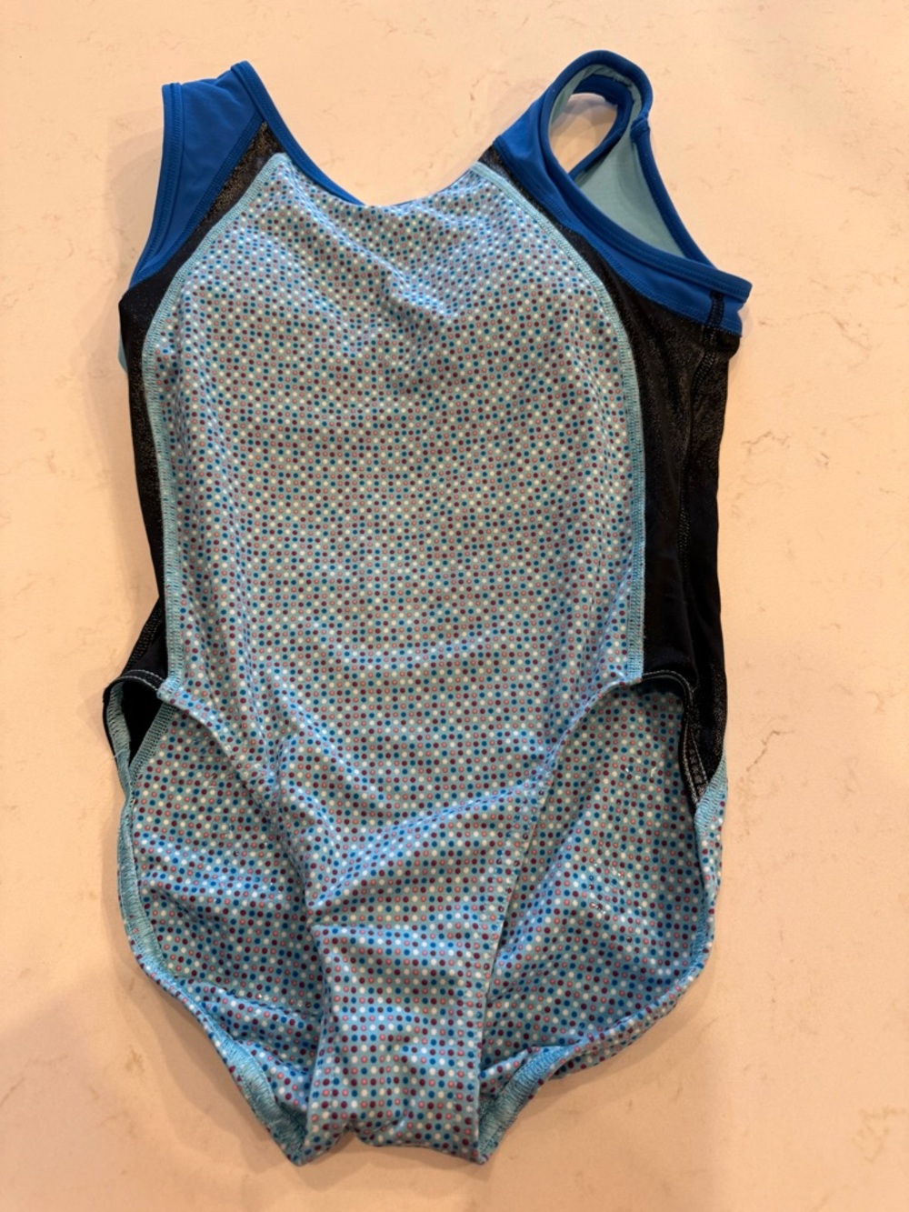 Ivivva Light Blue and Black Dance/Gymnastics Leotard
